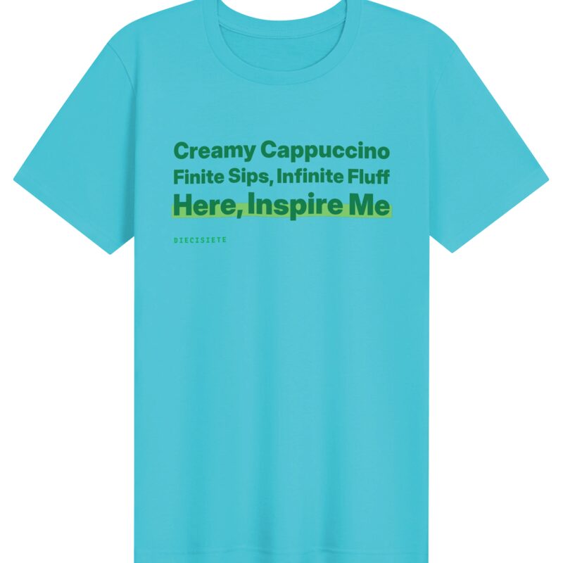Creamy Cappuccino Green Text Tee