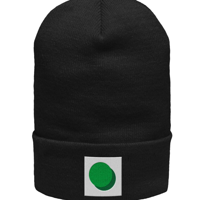 ZURC Blank WHITE + GREEN LOGO Embroidered Beanie