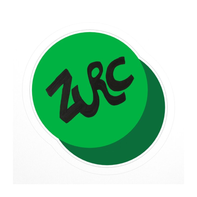 ZURC Green Circle Kiss Cut Sticker